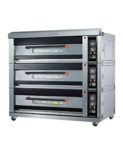 Luxurious commercial deck oven bread baking oven cake bakery equipment 3,decks 12 trays,300W,classic style,mechanical control