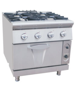 Commercial Four Burners Gas Range With Gas Oven