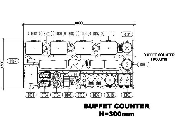 Buffet Restaurant Design | Cafeteria Design | Banquet Project