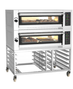 Commercial Bakery Oven Industrial Bread Baking Equipment Sale,2 Decks,4 Trays,380V/50Hz,13.6kw,Digital Control