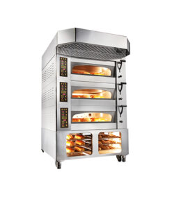 Big oven for baking 3 deck oven cake bakery equipment with shelf,3 layers,6 trays,digital control,with shelf,CE
