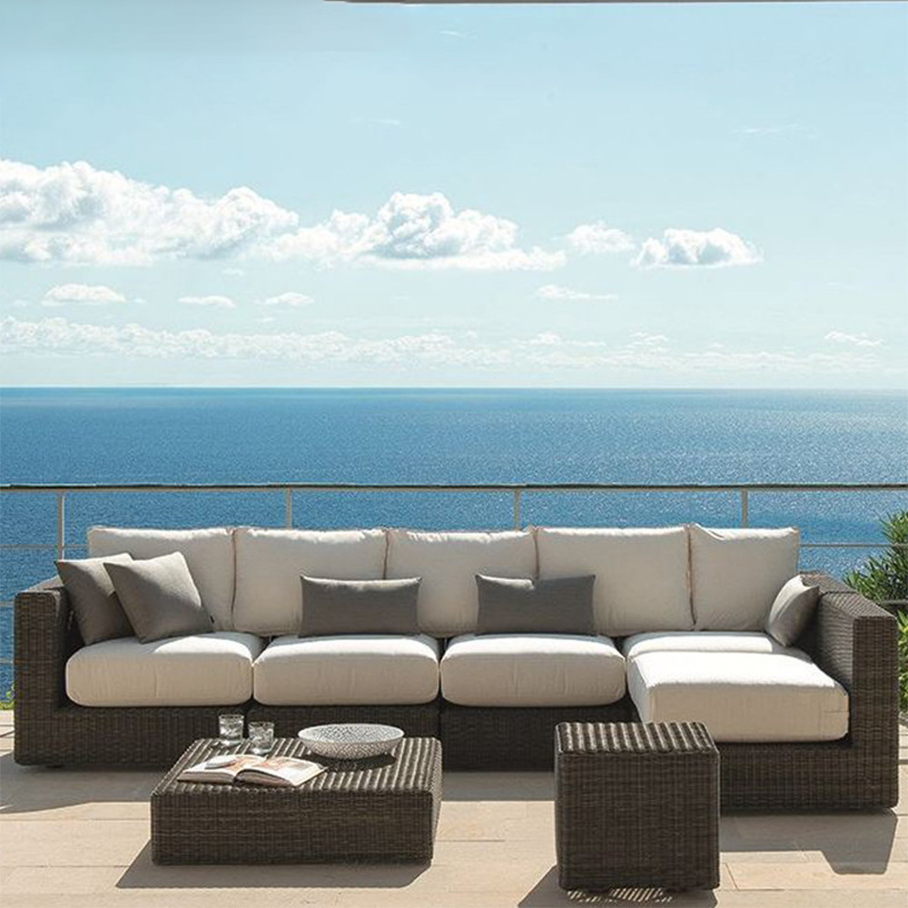 Outdoor Rattan Sofa Patio Terrace Balcony Furniture Garden Sofa Set