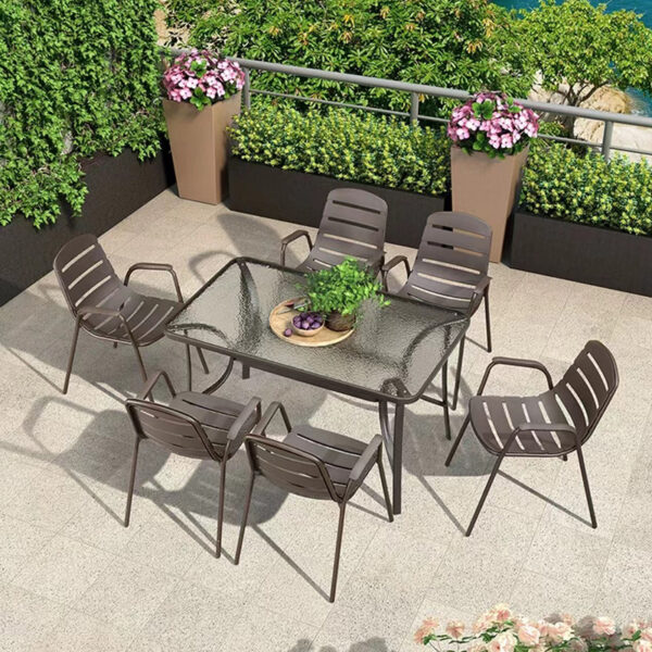Patio Outdoor Table And Chair Simple Metal Table And Chair