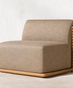 Teak Wood Villa Sofa Hotel Rainproof Patio Solid Wood Sofa Furniture