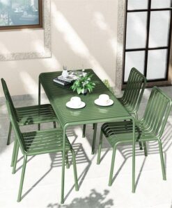 Aluminium Table And Chair Villa Outdoor Courtyard Furniture