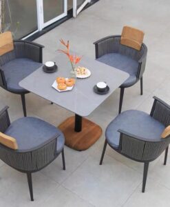 Garden Chair Villa Outdoor Furniture Set Balcony Patio Leisure Rattan Table And Chairs