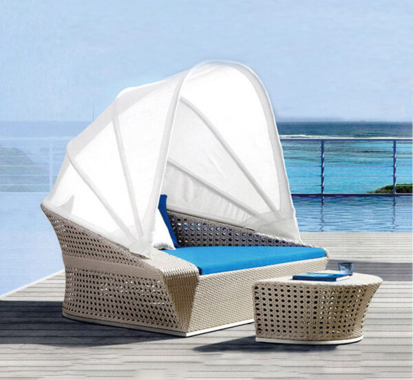 Hotel Outdoor Bed Rattan Villa Patio Pool Beach Loungers