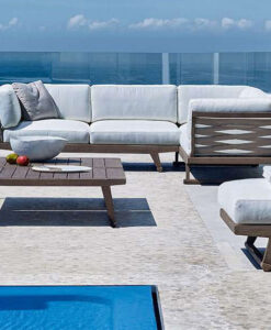 Outdoor Resort Sofa Hotel Patio Villa Teak Wood Furniture