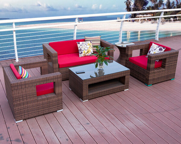 Rattan Furniture China Pool Sofa Courtyard Beach Table And Chair