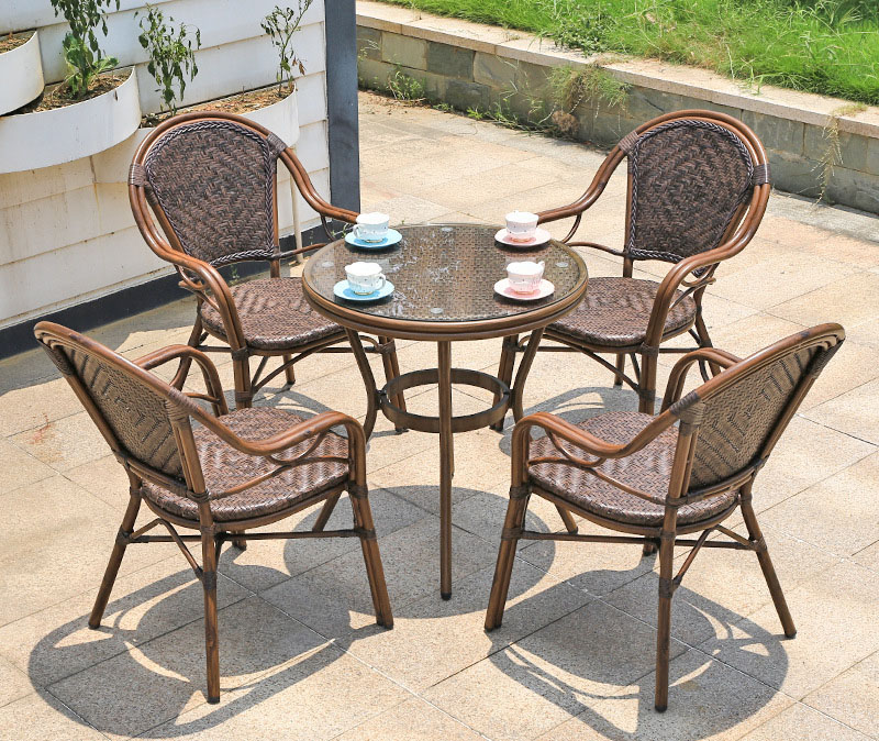 Rattan Furniture Supply Cafe Outdoor Chair And Table Manufacturer