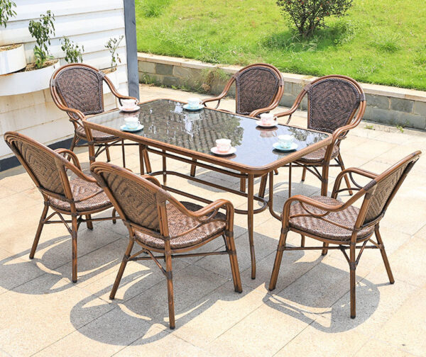 Rattan Furniture Supply Cafe Outdoor Chair And Table Manufacturer