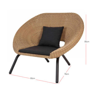 Trumpet-shape Garden Rattan furniture Cafe Milk Tea Shop Outdoor Chair And Table