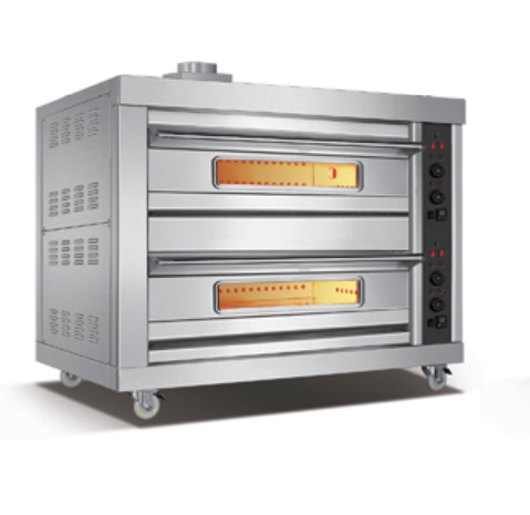 Commercial oven gas bread bakery equipment cake baking oven,suitable for small bakeries,restaurant,cafe,and home kitchen,2 layer 2 trays,220V,mechanical control,Low price