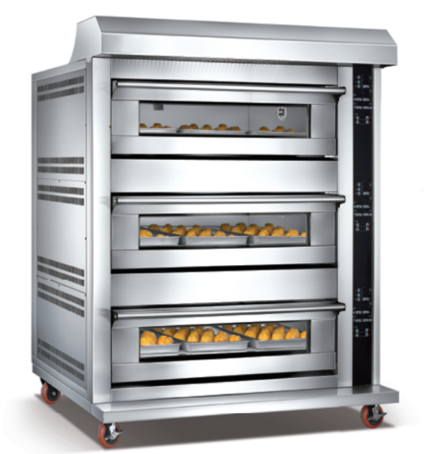 Electric oven factory hotel commercial kitchen bakeries equipment,3 decks 6 trays,32.4kw,digital control,heavy duty,CE