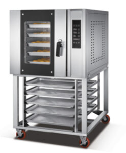 Electric commercial convection oven cookies baking equipment,5 trays,7,000W,digital control,with spray function,high efficency,fast heating