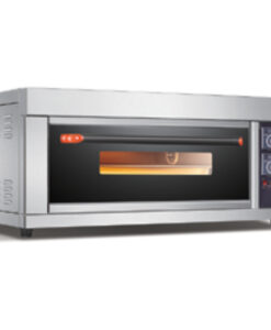 Electric deck oven commercial bakery Toast equipment,1 deck 2 trays,6,600W,380V/50Hz,Heating by infrared rays, evenly heat, auto alarming and timer,ideal for Biscuits,Cakes, Pizzas, Breads,Toasts,Bun