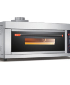Gas deck oven Small bread bakery equipment,suitable for small scale bakeries,restaurant,cafe,and home kitchen,1 layer 2 trays,220V,mechanical control