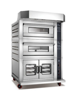Baguette oven bakery loaf toast croissant bun baking equipment,electric 4 trays oven+8 trays proofer combined