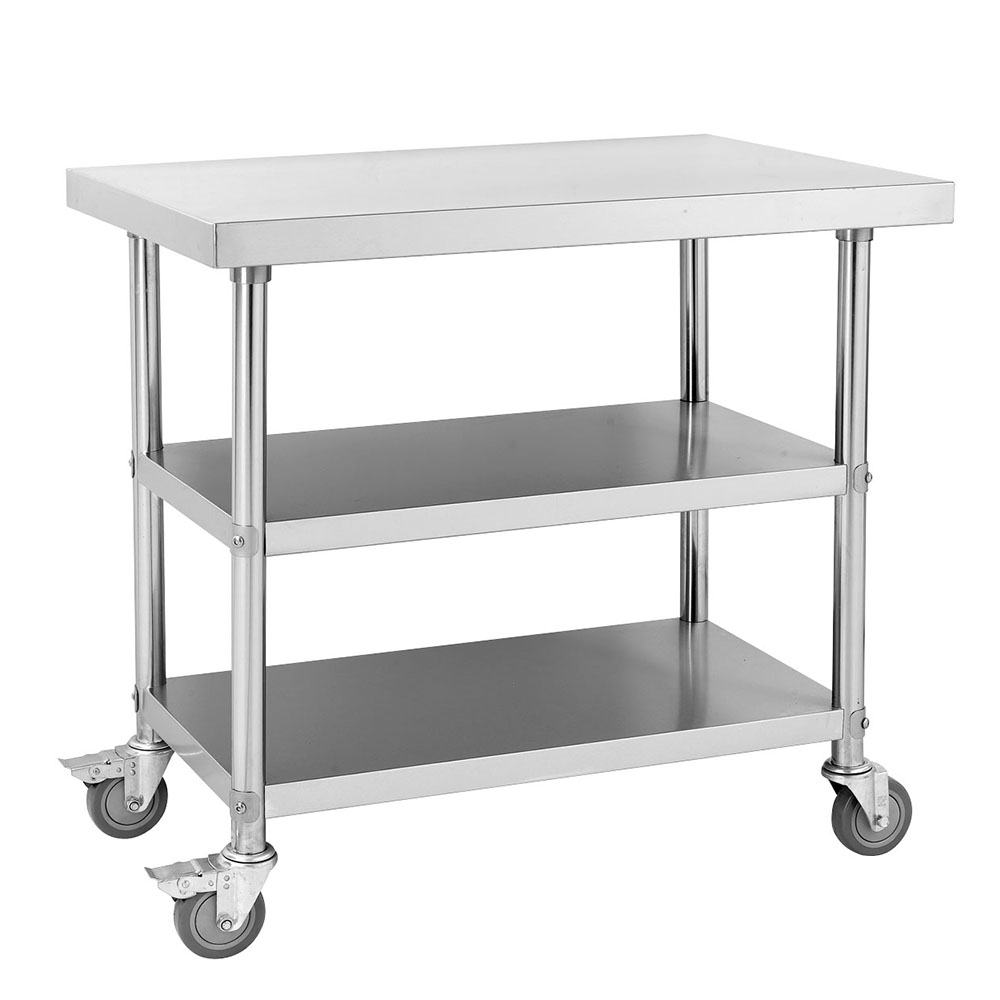 Restaurant kitchen mobile work table Commercial work bench 1500x700mm