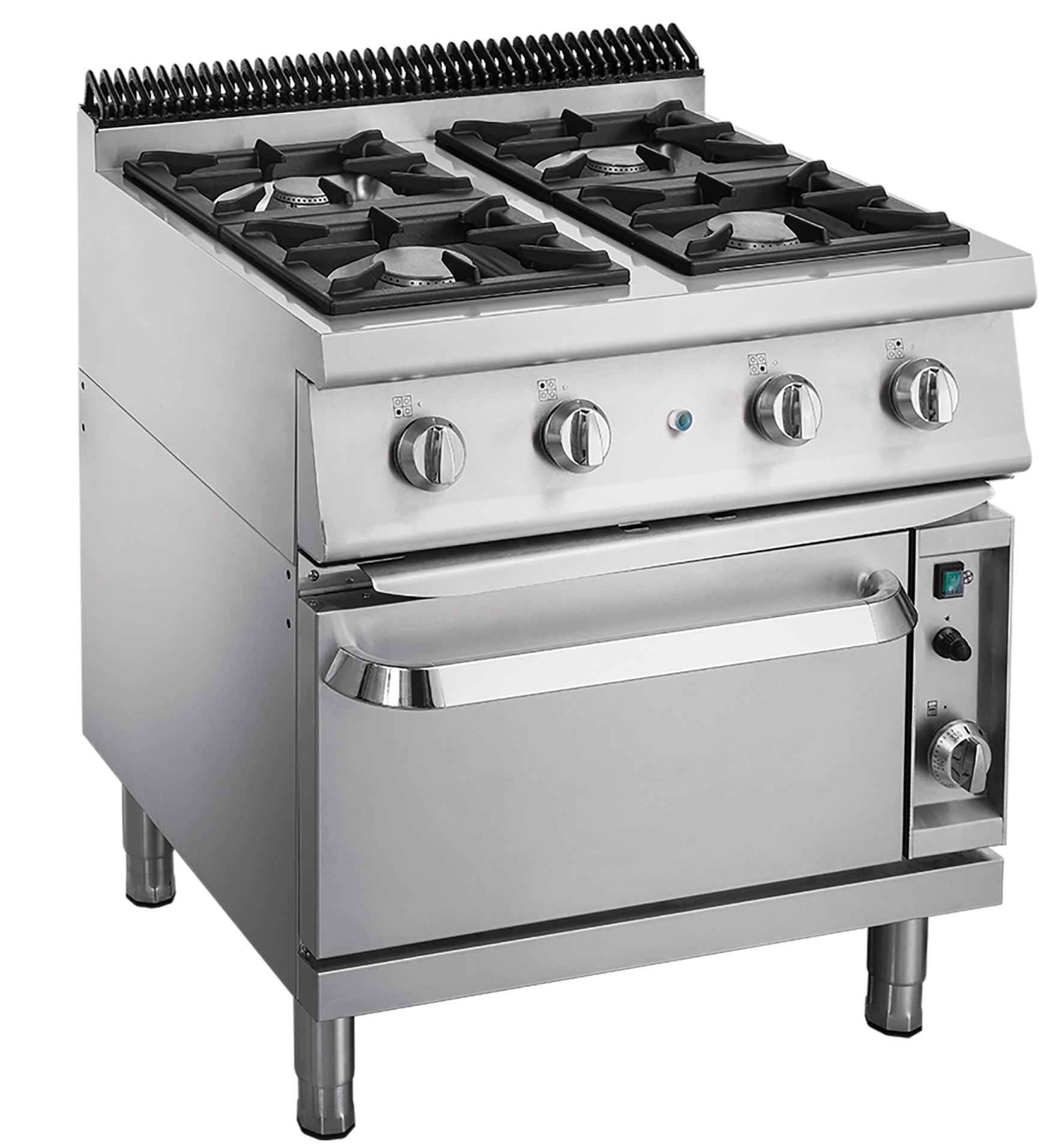 Commercial kitchen gas range with gas oven high-end 900 series