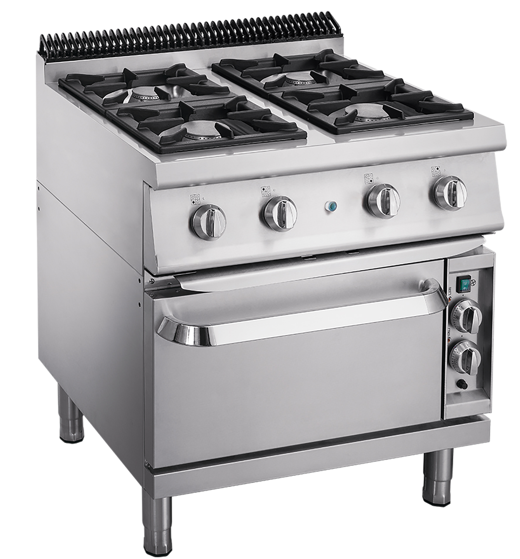 Hotel kitchen range with 4 burner&electric oven high-end 900 series