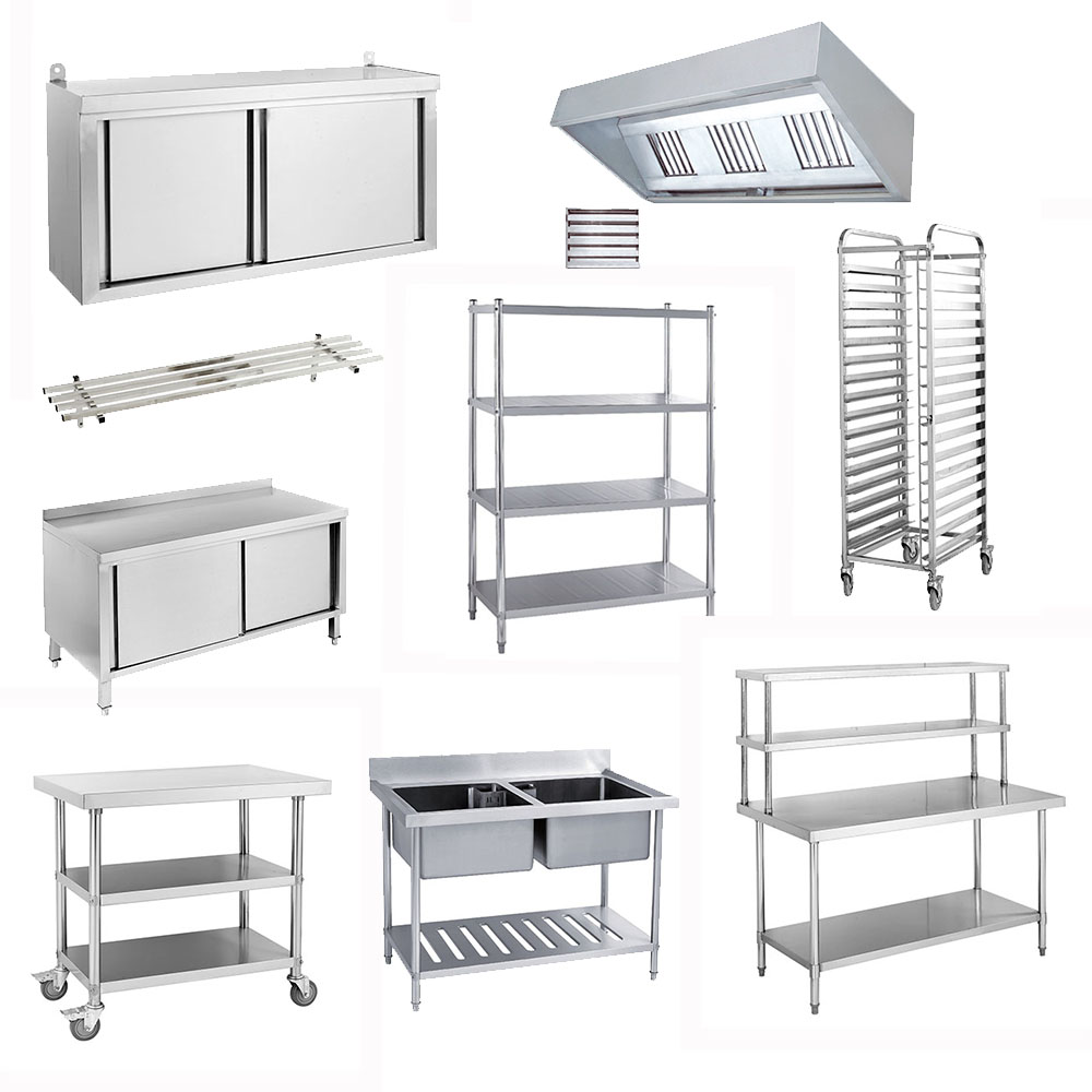 Stainless steel furniture Hotel restaurant kitchen metal furniture